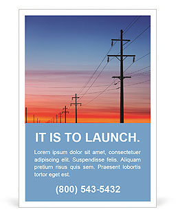 Electricity Wire Ad Template