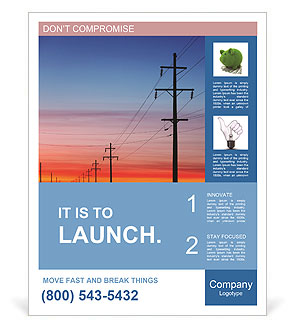 Electricity Wire Poster Template