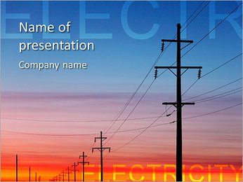 Electricity Wire PowerPoint Template