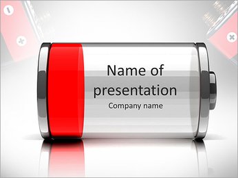 Refill Battery PowerPoint Template