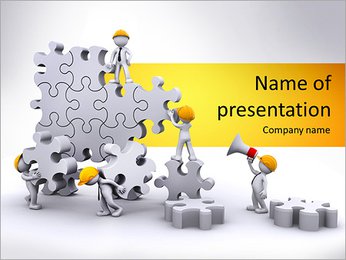 Team Collect Puzzle PowerPoint Template