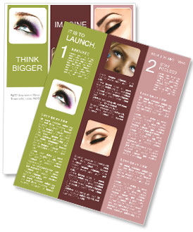 Isolated White Background Eye Makeup For Stunning Looks Newsletter Template