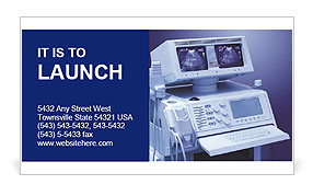Dual Monitor Ultrasound Scanner - Latest Technology For Medical Imaging Business Card Template