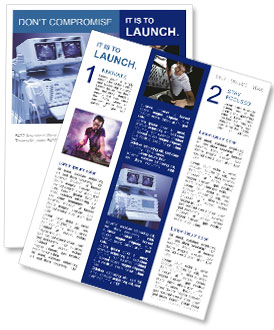 Dual Monitor Ultrasound Scanner - Latest Technology For Medical Imaging Newsletter Template