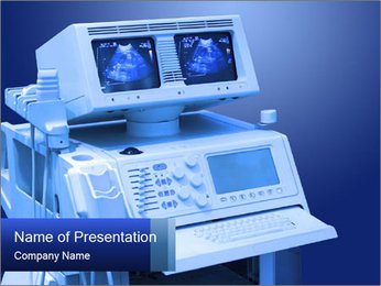 Dual Monitor Ultrasound Scanner - Latest Technology For Medical Imaging PowerPoint Template