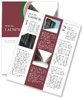 Perspective View Of 3D Computer Servers On A White Background Newsletter Template