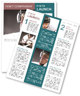 Sportsman Wearing A Protective Helmet: Striking Portrait On Black Background. Newsletter Template