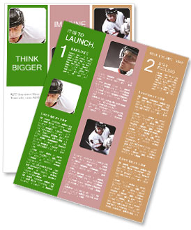 Intense Hockey Player Portrait: Athlete In Uniform Staring Directly At Camera Newsletter Template