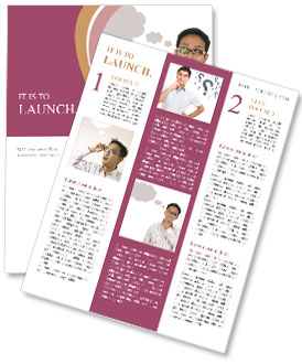 Contemplative Young Asian Male Deep In Thought, Gazing To The Side. Newsletter Template