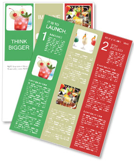 Refreshing Drink Recipes: Lime Slice And Maraschino Cocktails On White Background Newsletter Template