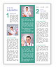 Collage Of A Young Nurse In White Uniform With Transparent Glasses And Stethoscope Clicking Virtual Buttons Newsletter Template