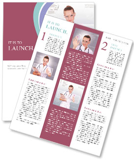 Collage Of A Young Doctor Wearing A White Uniform, Transparent Glasses, And A Stethoscope While Typing On A Virtual Keyboard Newsletter Template