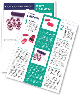 White Background With Buttons, Needle, And Reel Of Thread. Newsletter Template