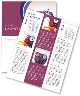 Handmade Wool Ball Adorned With Red And White Pins And Buttons Newsletter Template