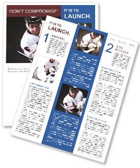 Holding Stick: A Tribute To The Skills Of An Ice Hockey Player Newsletter Template