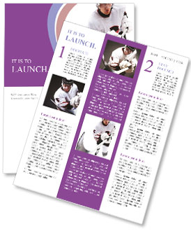 Ice Hockey Player Standing On Ice While Holding A Stick - Striking Image Newsletter Template