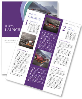 Original Sports Car Design Featuring Burnout Race. Newsletter Template