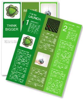 A green ball with a metal frame on a white background Newsletter Template