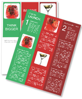 Refreshing Fruit Infused Water With Strawberry And Cherry Newsletter Template