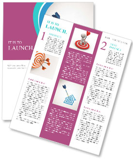 Real Estate-Themed Dartboard In The Shape Of A House Newsletter Template