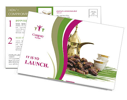 Tee and Dates Postcard Template