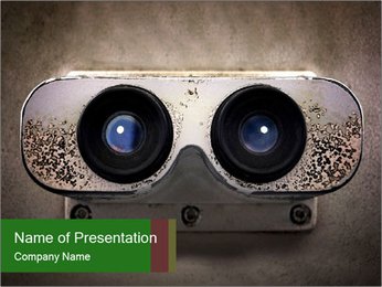 Retro Binoculars PowerPoint Template