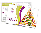Nutrition Food Pyramid Postcard Template