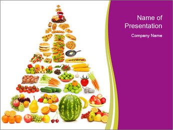Nutrition Food Pyramid PowerPoint Template