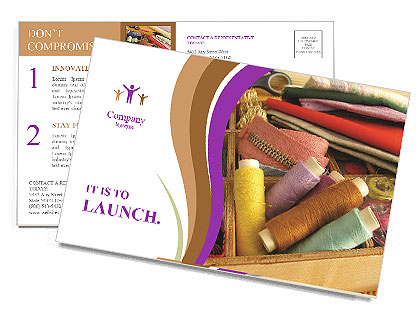 Buy Sewing Utensils Postcard Template