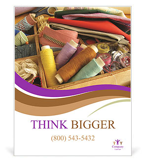 Buy Sewing Utensils Poster Template
