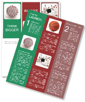 3D Bowling Sphere Newsletter Template
