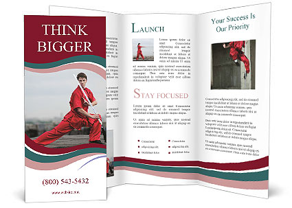 Master in Red Kimono Brochure Template
