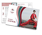 Master in Red Kimono Postcard Template