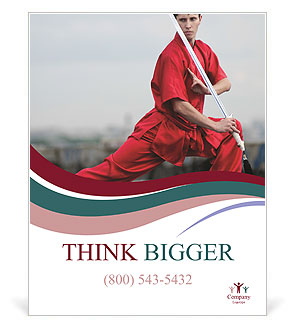 Master in Red Kimono Poster Template