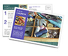 Woman's Sewing Utensils Postcard Template