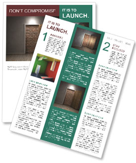 Blocked Doorway with Bricks Newsletter Template