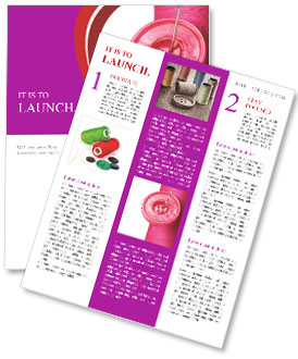 Bright Pink Button Newsletter Template