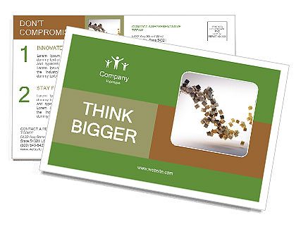 Geometric Wave Postcard Template