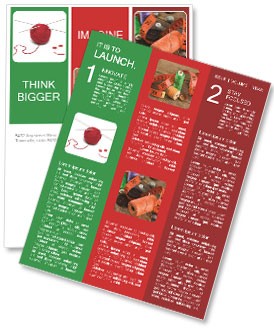 Red Wool for Knitting Newsletter Template