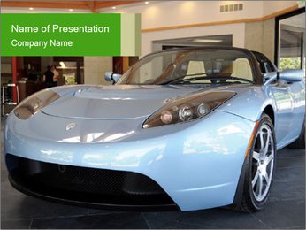 Tesla Motors Introduces First Plug-In Electric Car In The Us With Showroom In Menlo Park, California PowerPoint Template
