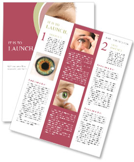 Isolated Contact Lens And Beautiful Human Eye For Enhanced Visibility Newsletter Template