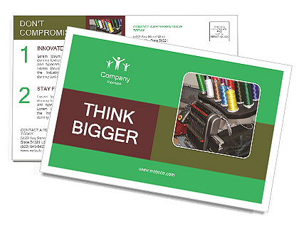 How The Latest Sewing Machines Are Revolutionizing The Textile Industry. Postcard Template