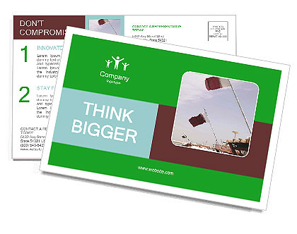 Qatar's Dhow Harbour: National Flag Flying From Tied-Up Dhows' Stern Flagstaffs Postcard Template