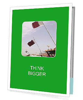 Qatar's Dhow Harbour: National Flag Flying From Tied-Up Dhows' Stern Flagstaffs Presentation Folder