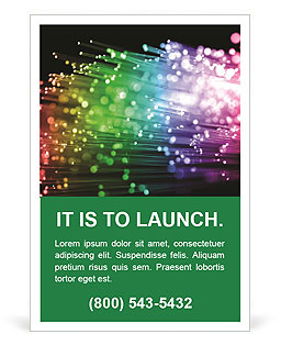 Vibrant Multicolor Fiber Optics: Illuminate Your Space With A Rainbow Of Colors Ad Template