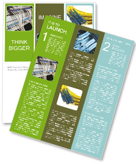 Connecting Servers In A Data Center With Network Hub, Patch Cables, And Fiber Cables - Check Out More Network And Server Newsletter Template