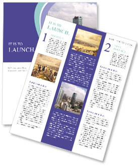 Aerial View Of Warsaw Skyline From Zlote Tarasy Observation Deck Newsletter Template