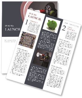 Man In Gus Mask Newsletter Template