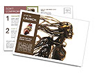 Woman Robot Postcard Template