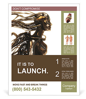 Woman Robot Poster Template